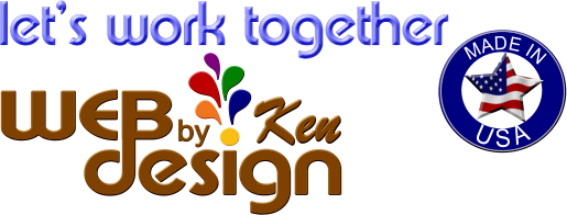 Web design by Ken logo.